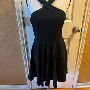 Lulu's Black Halter Dress